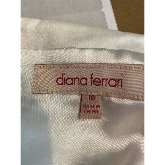 Diana Ferrari Size 10 Women's Pencil Dress White Pink Floral - Picture 8 of 8